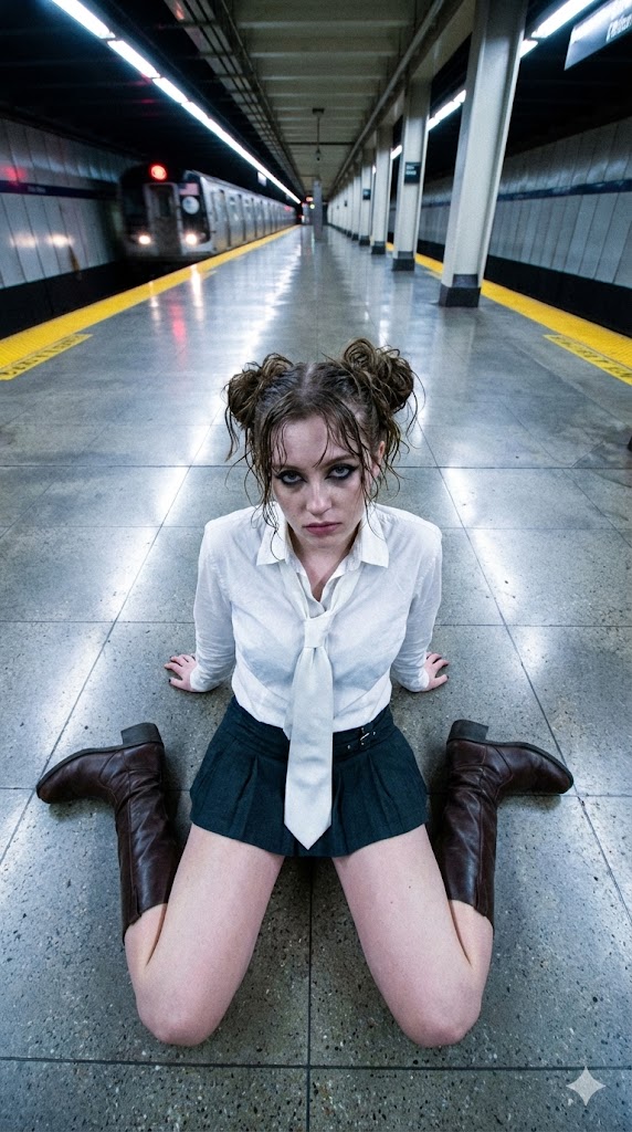 AI Prompt for Generating Cyberpunk Subway Portraits