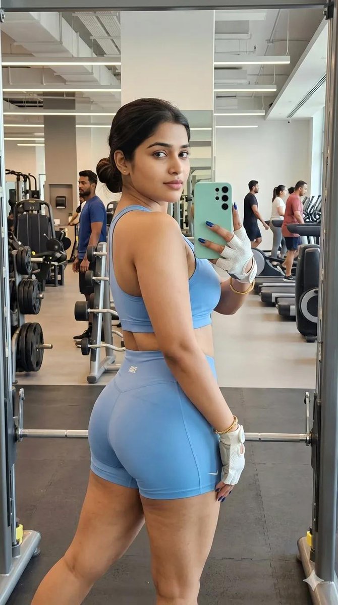 AI Prompt for Generating Gym Selfie Portrait
