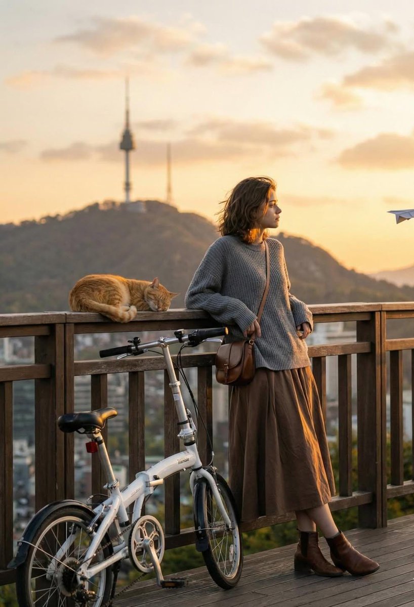 AI Prompt for Golden Hour City View Portrait Photography