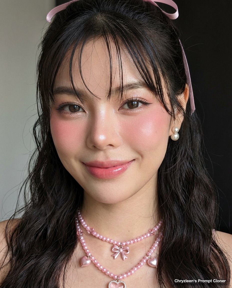 AI Prompt for Google Pixel Portrait with Rosy Makeup: Ultra-Realistic Photo Edit
