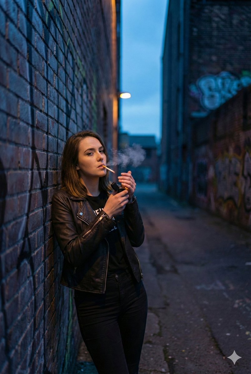 AI Prompt for Gritty, Cinematic Urban Portraits at Twilight - Inspired by Film Still Photography