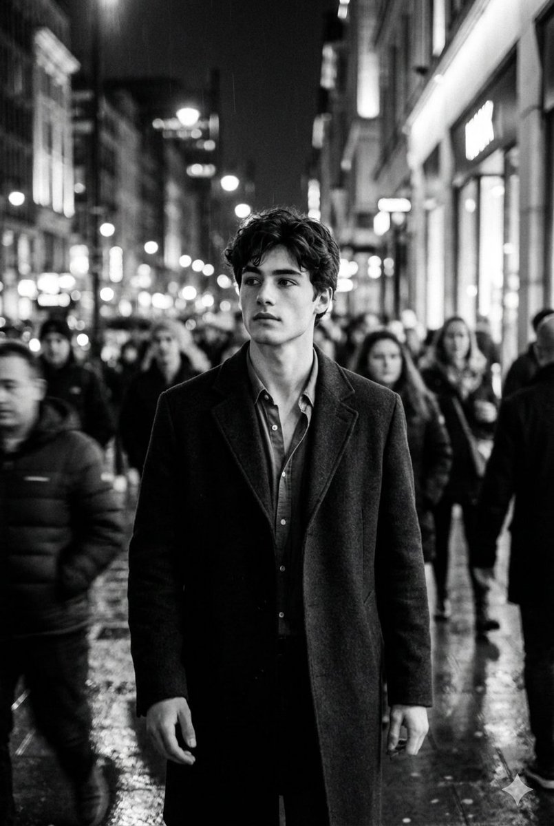AI Prompt for High-Contrast Black-and-White Cinematic Portrait
