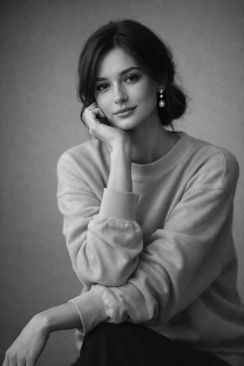 AI Prompt for High Contrast Black and White Editorial-Style Studio Portraits