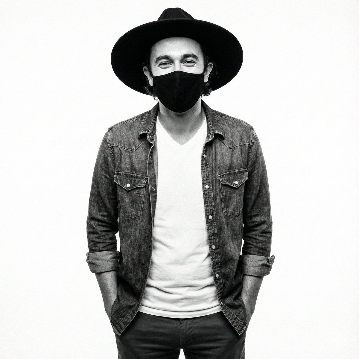 AI Prompt for High-Contrast Monochrome Studio Portraits