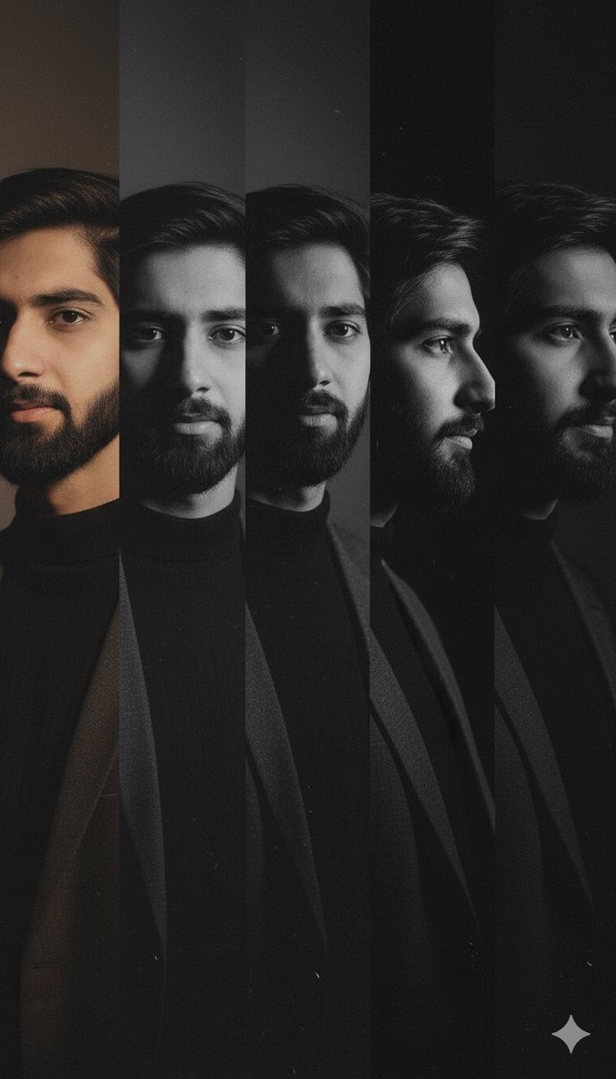 AI Prompt for High-Contrast Noir Portrait Collage with Color Shifts - Generate Cinematic Photography with AI