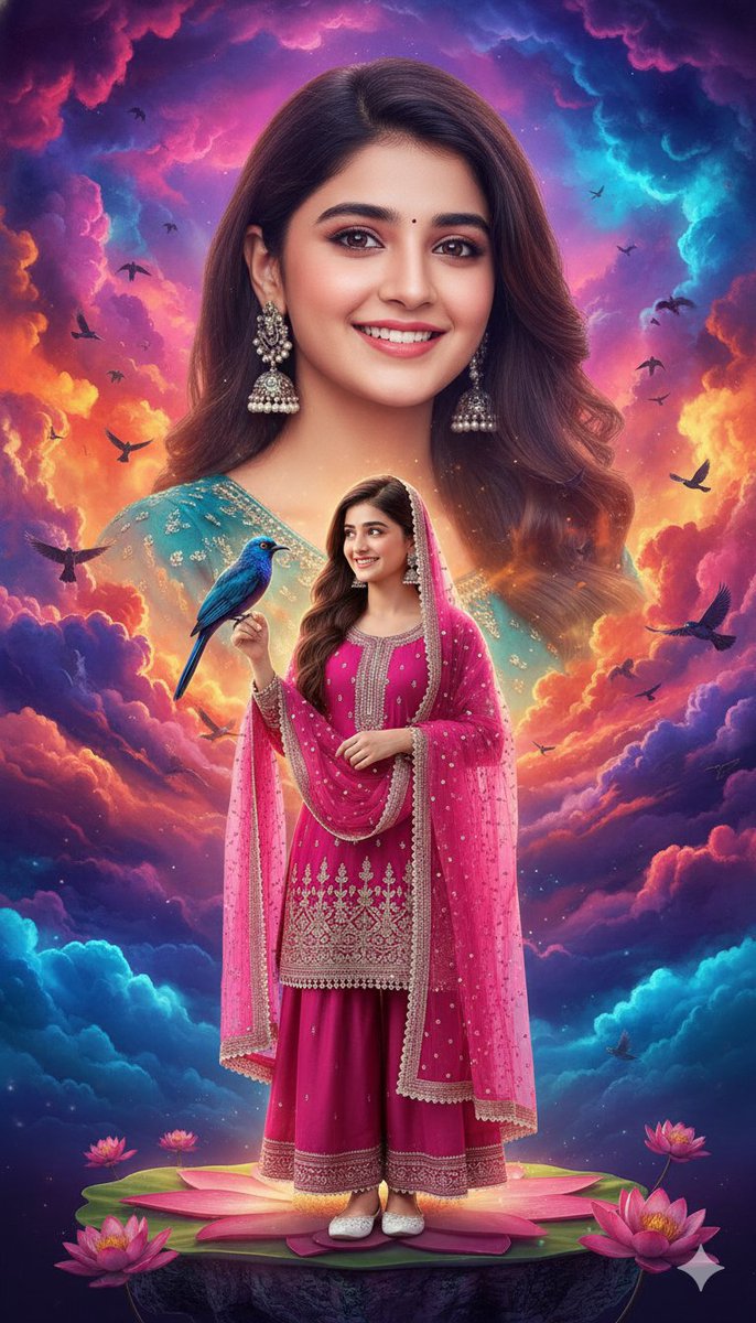 AI Prompt for High-Definition Cinematic Bollywood Poster with Dual Image Composition