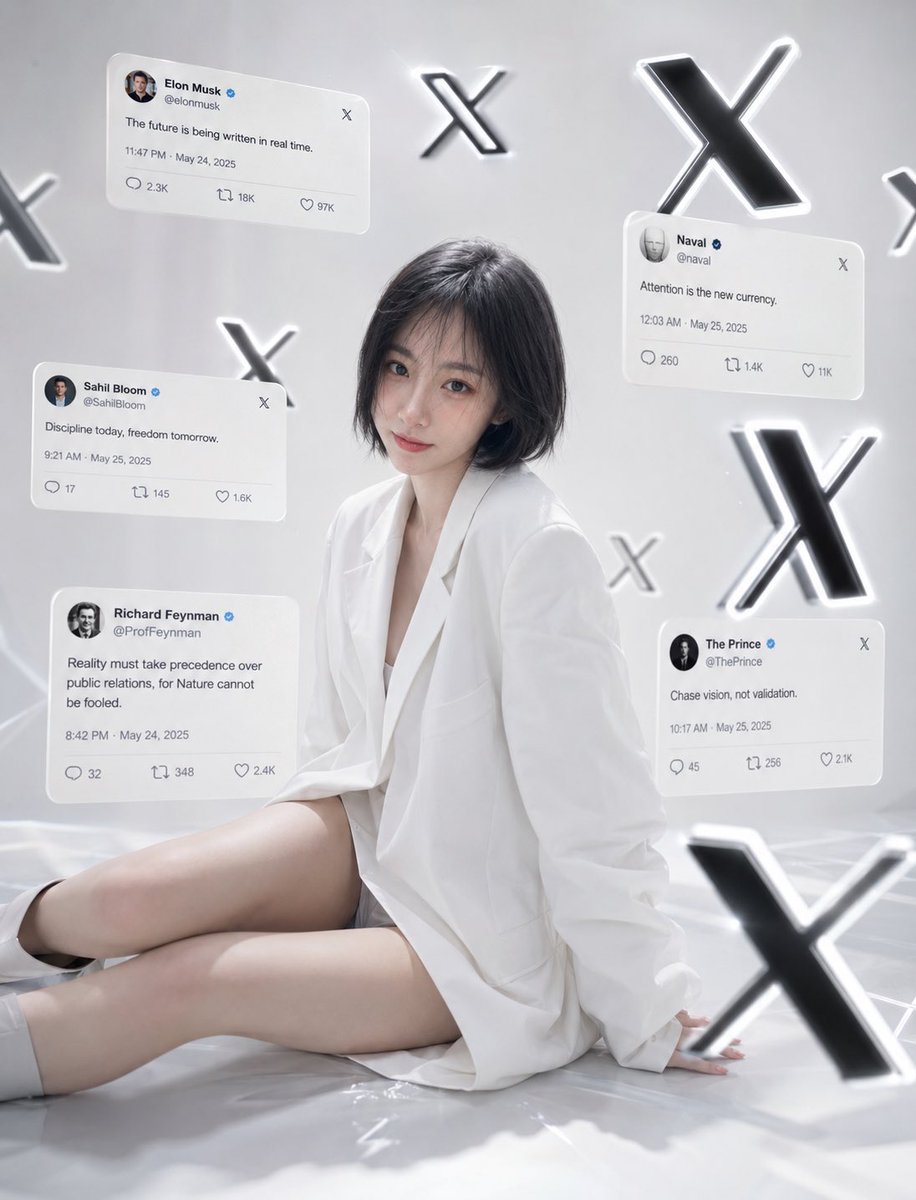 AI Prompt for High-End Social Media Portrait with Minimalist Luxury and Cyberpunk Elements