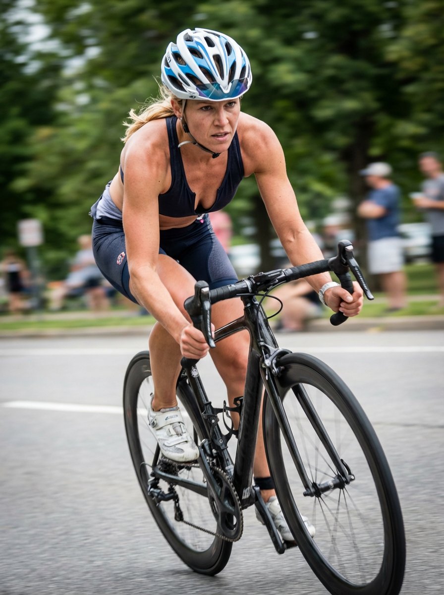 AI Prompt for High-End Sports Photography of a Female Cyclist
