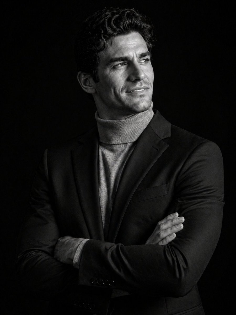 AI Prompt for High-End Studio Portrait with Rembrandt Lighting