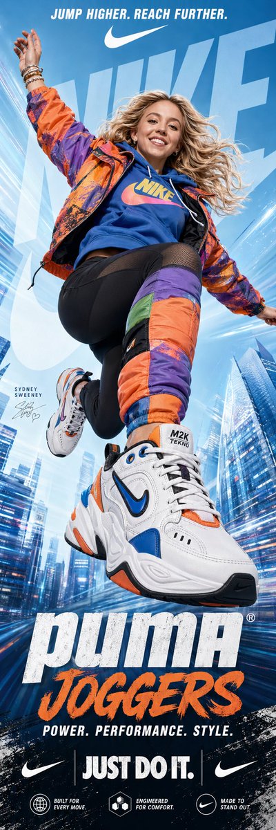 AI Prompt for High-Energy Nike Commercial Posters with Motion Blur