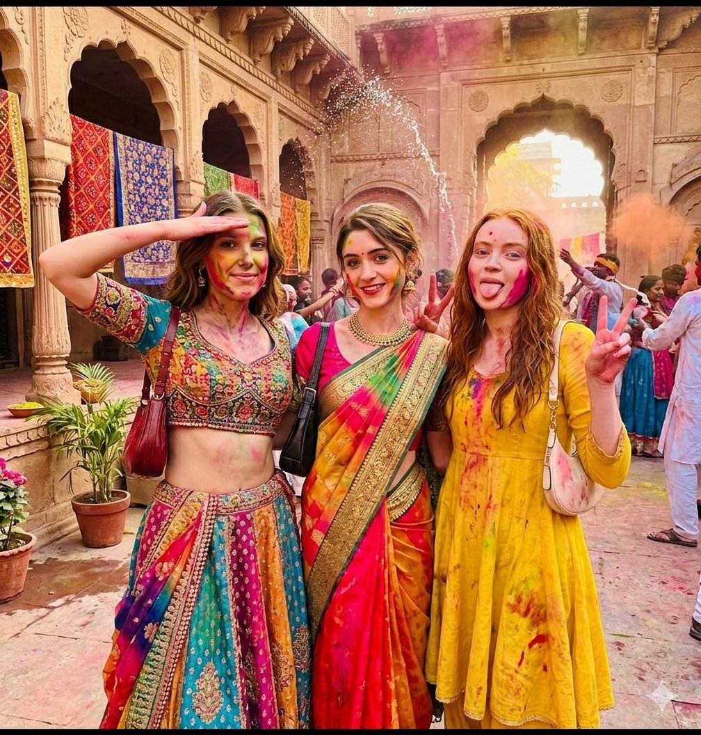 AI Prompt for High-Fidelity Cinematic Holi Festival Photography
