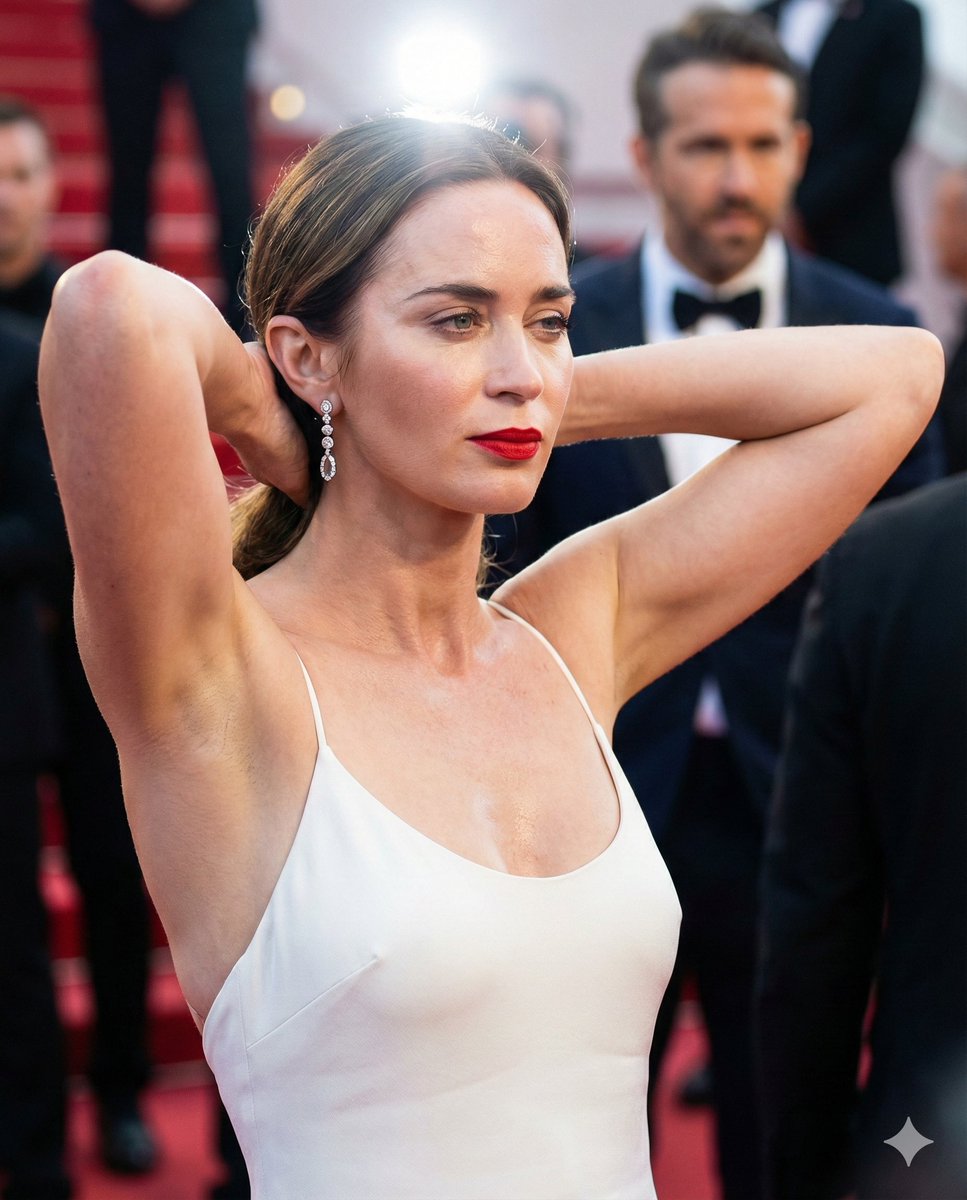 AI Prompt for High-Quality Emily Blunt Red Carpet Portrait with Realistic Details