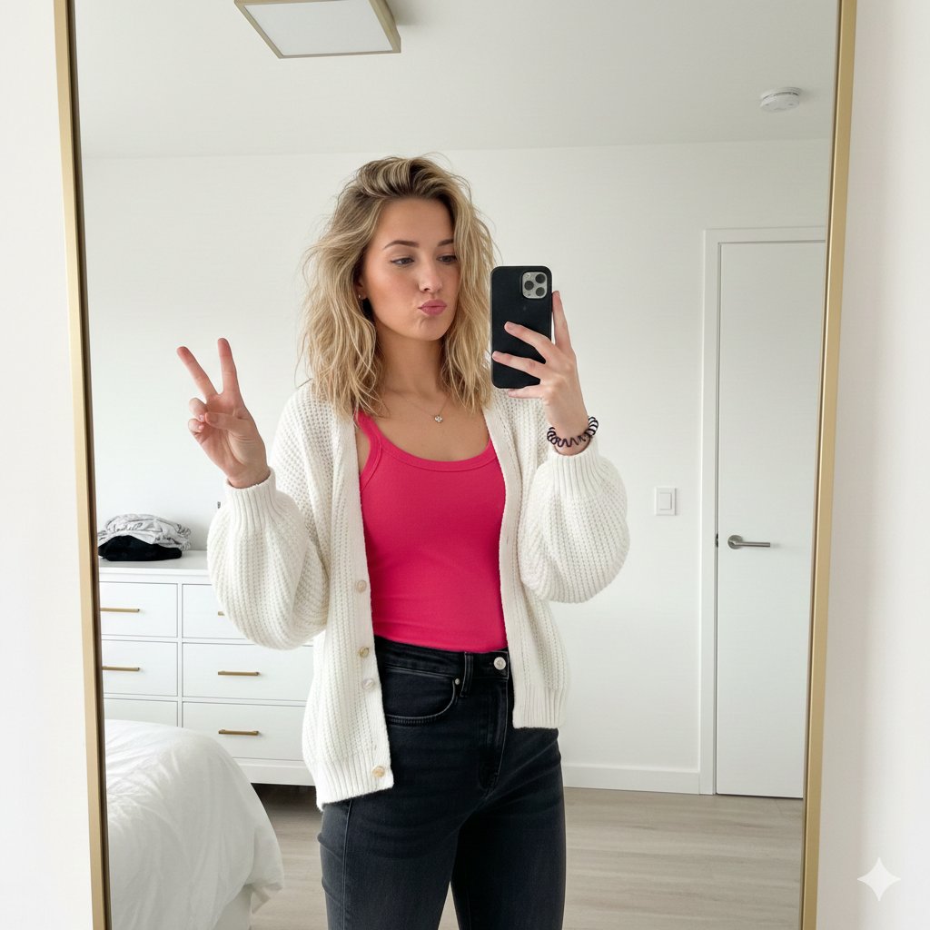 AI Prompt for High-Quality Mirror Selfie Generation - Influencer-Style