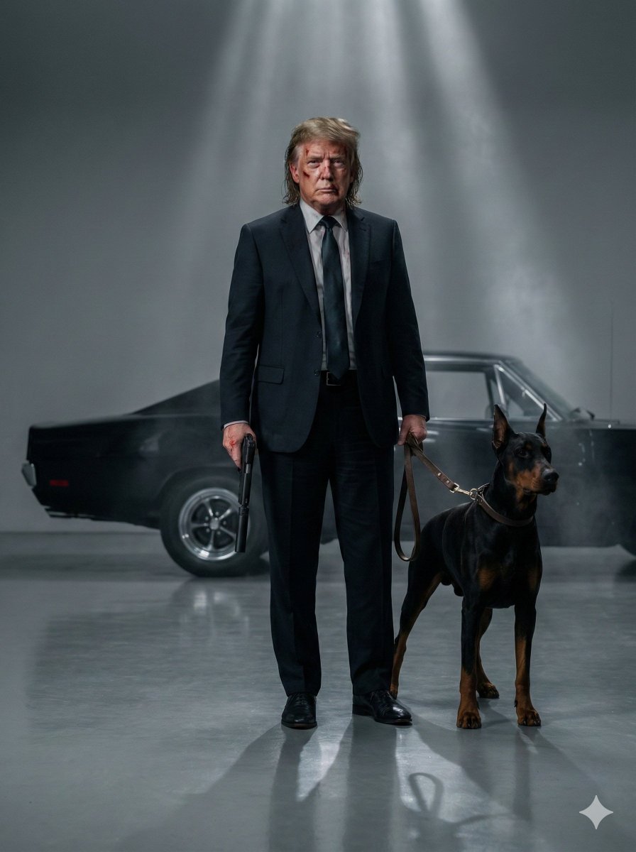AI Prompt for High-Quality Neo-Noir Film Still with Hitman Character