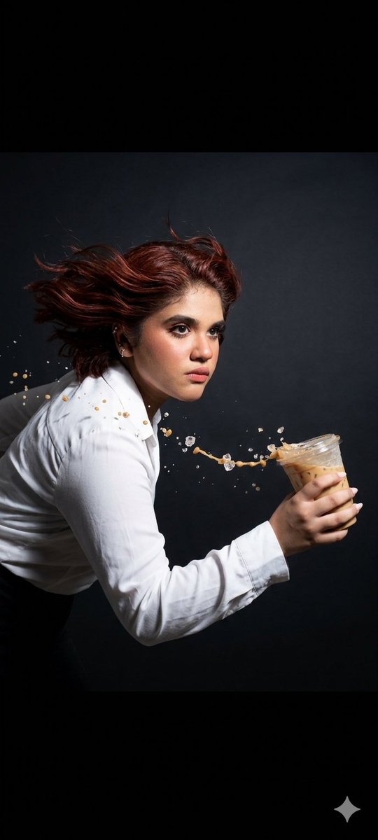 AI Prompt for High-Speed Fashion Photography with Explosive Twist