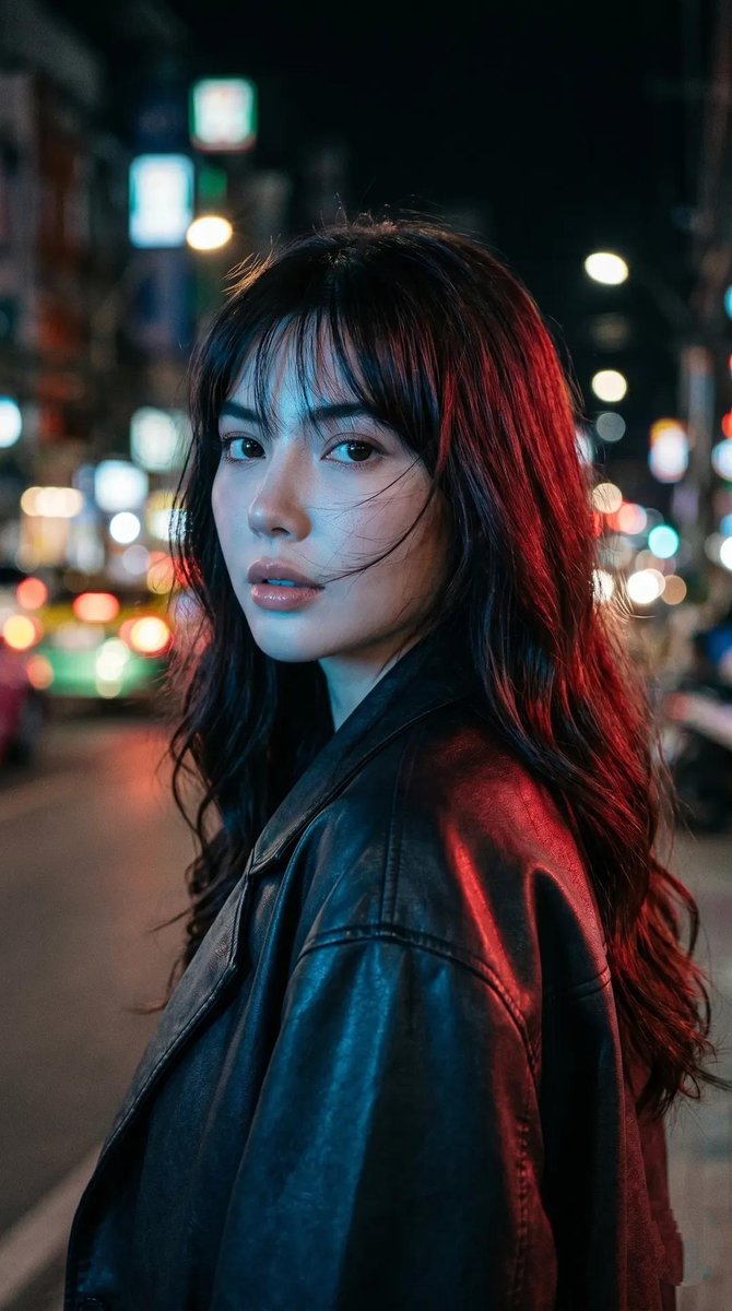 AI Prompt for High-Tech Neon Portrait with Cyberpunk Flair