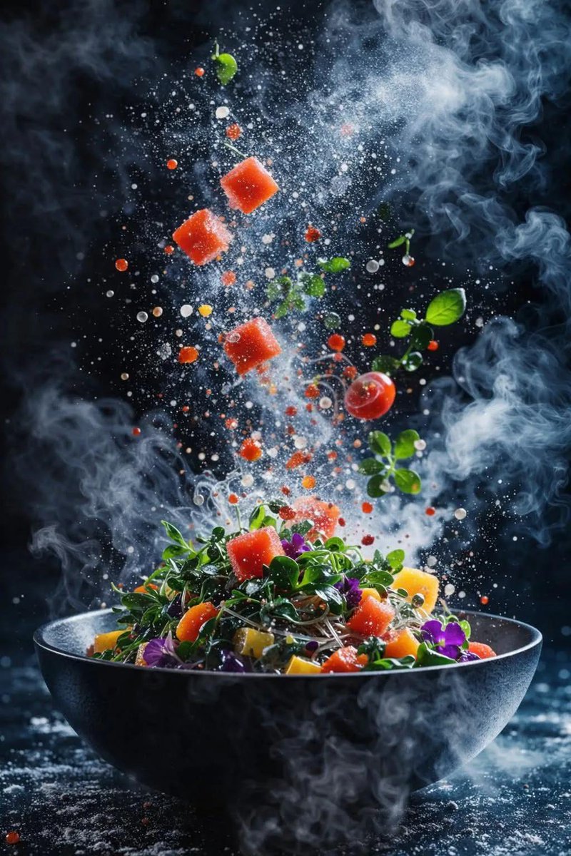AI Prompt for Hyper-Realistic 8K Salad Photography with Explosion Effect