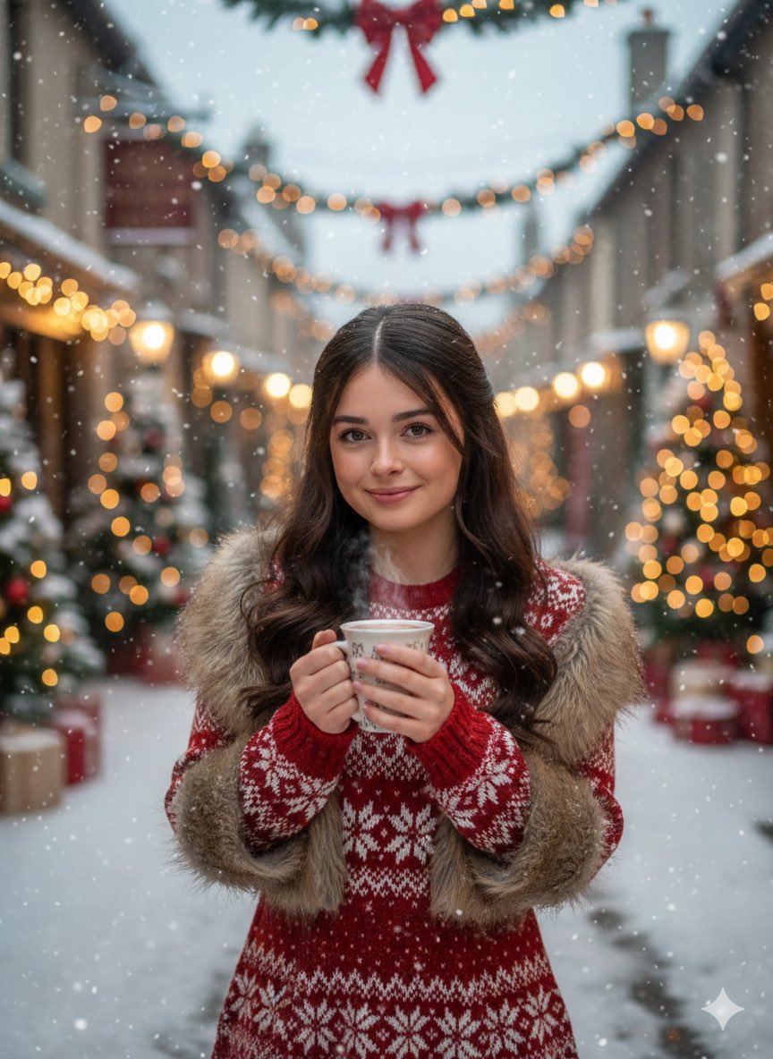 AI Prompt for Hyper-Realistic Christmas Portrait with Cinematic Lighting