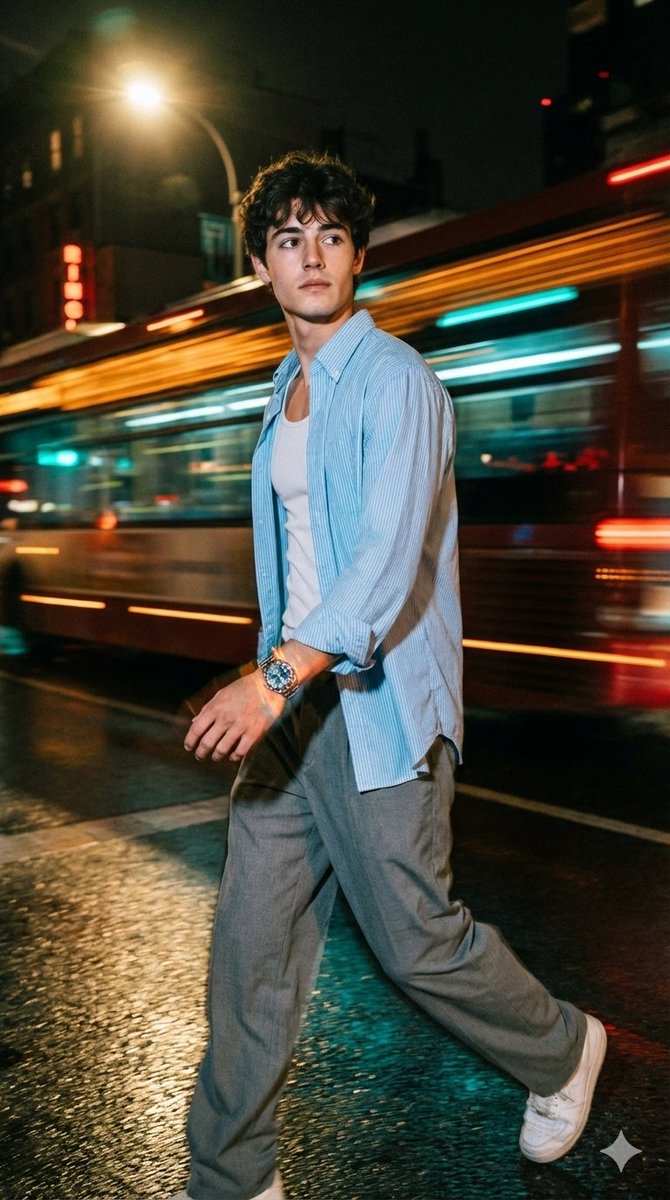 AI Prompt for Hyper-Realistic Cityscape Portrait Photo with Motion Blur