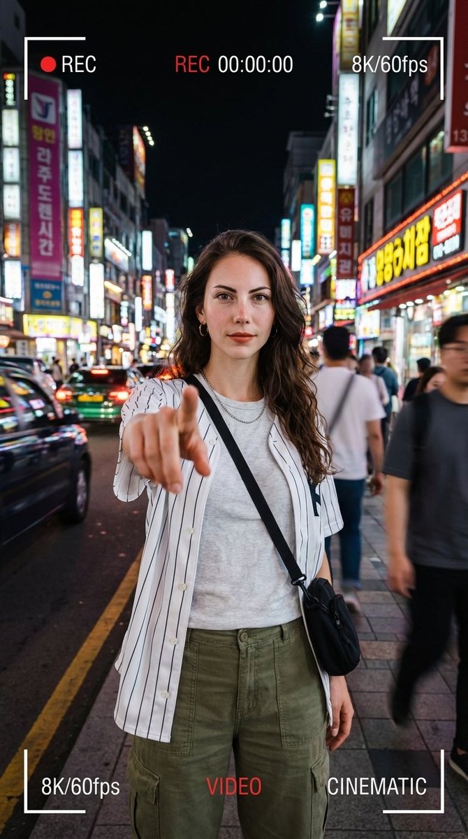 AI Prompt for Hyper-Realistic Cyberpunk Night Portraits with UI Overlay