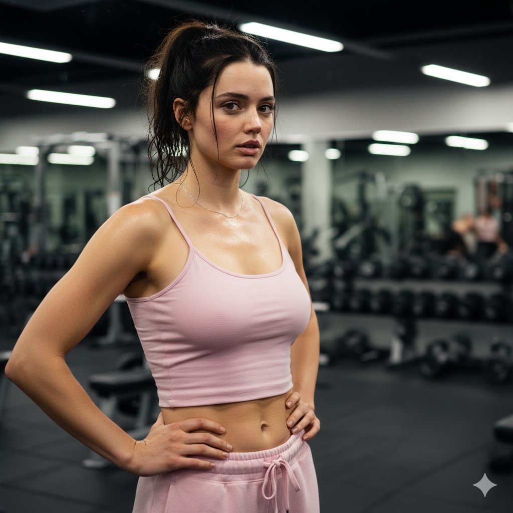 AI Prompt for Hyper-Realistic Fitness Portrait with Intense Sweat and Skin Detail