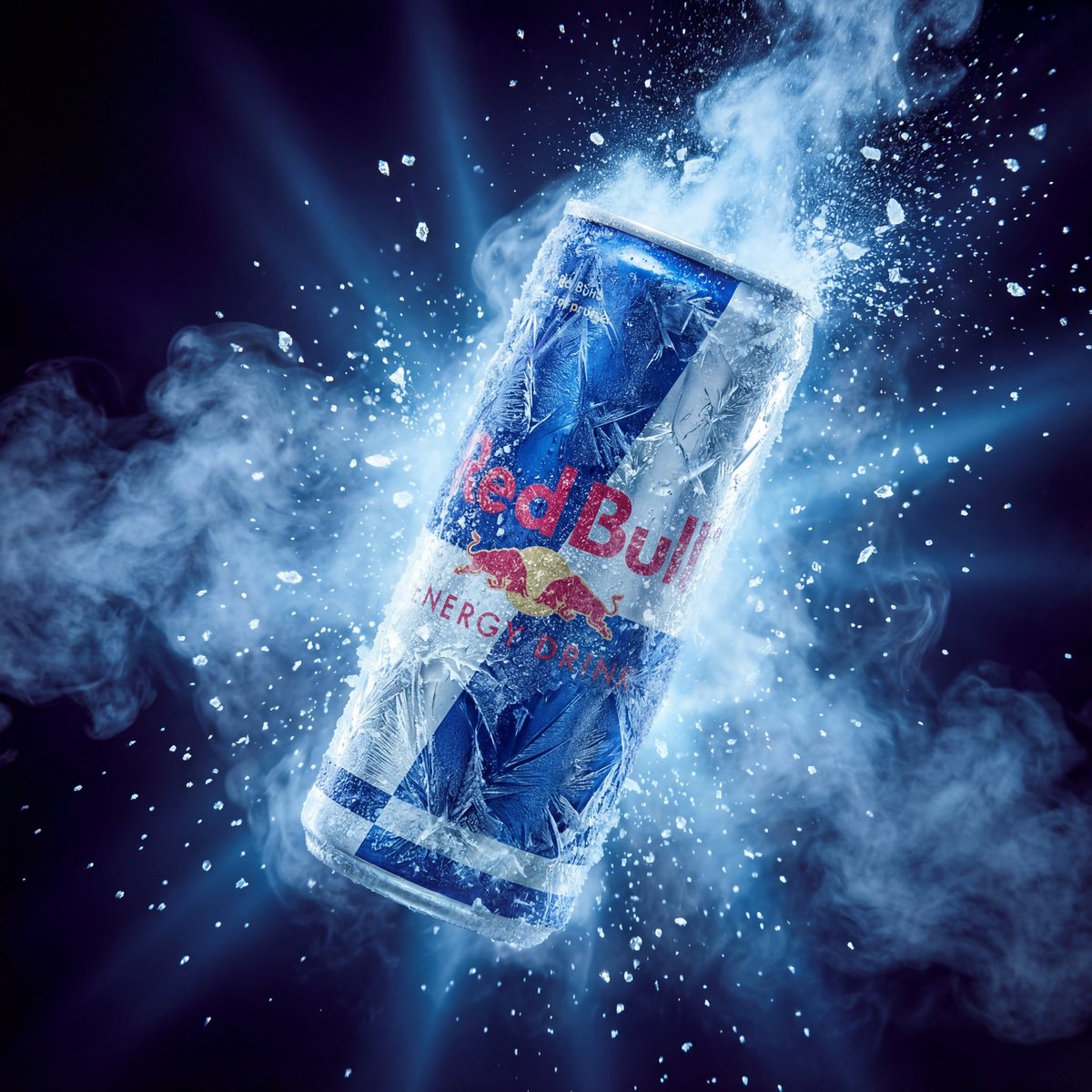 AI Prompt for Hyper-Realistic Food Product Imagery - Red Bull Can Explosion