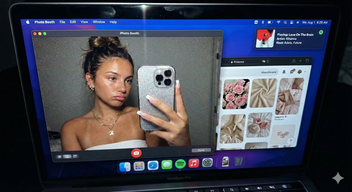 AI Prompt for Hyper-Realistic MacBook Screen POV Shot with Detailed UI Elements