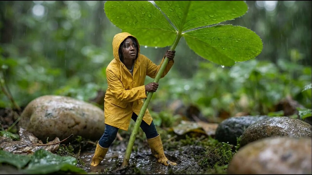 AI Prompt for Hyper-Realistic Macro Photography of a Woman in Rain