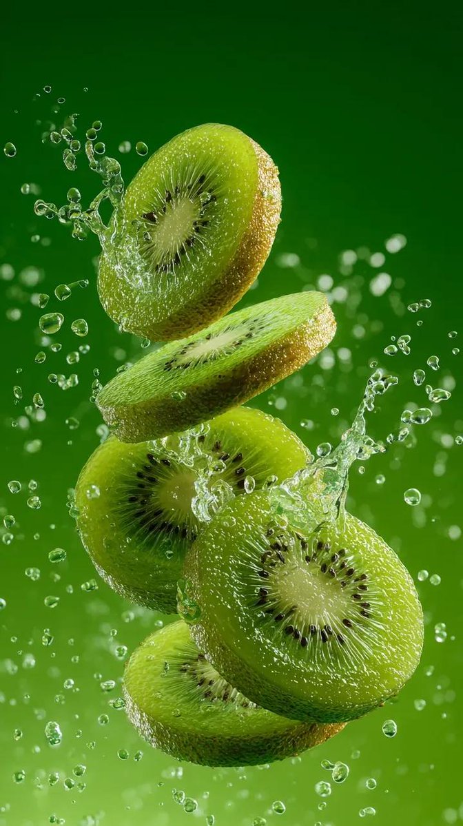 AI Prompt for Hyper-Realistic Macro Photography of Kiwi Slices