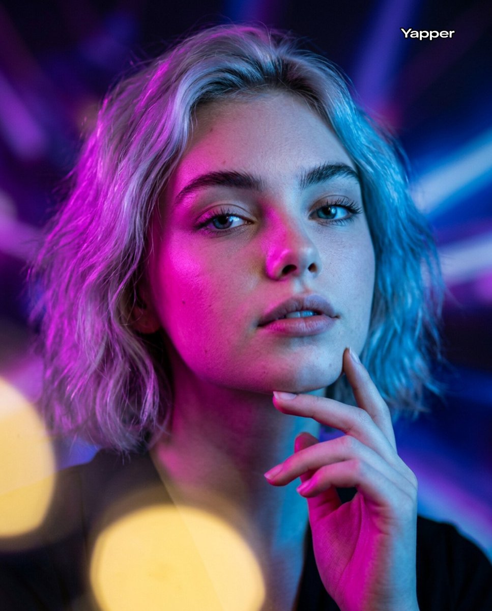 AI Prompt for Hyper-Realistic Neon Portrait with Cyberpunk Aesthetic