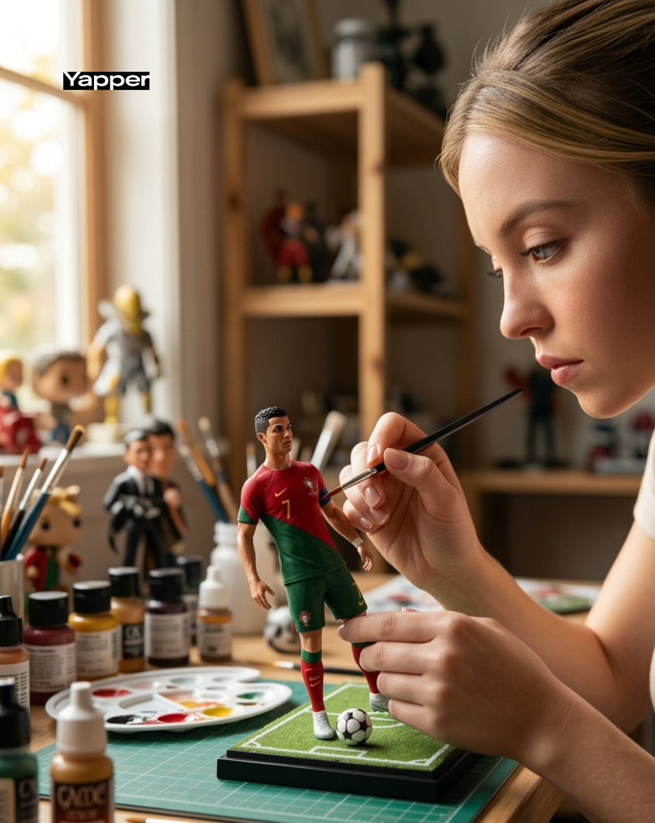 AI Prompt for Hyper-Realistic Scene of Artist Painting Miniature Figurine