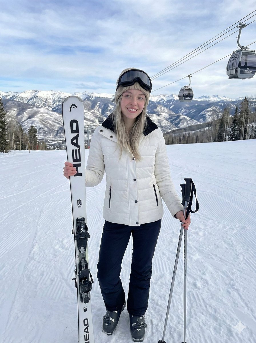 AI Prompt for Hyper-Realistic Ski Slope Portrait with Snowy Winter Landscape