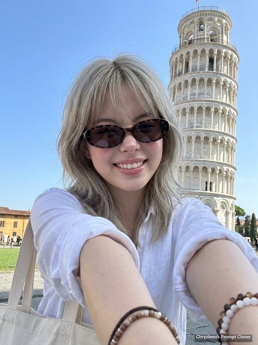 AI Prompt for Hyper-Realistic Smartphone Selfie with Italian Architecture