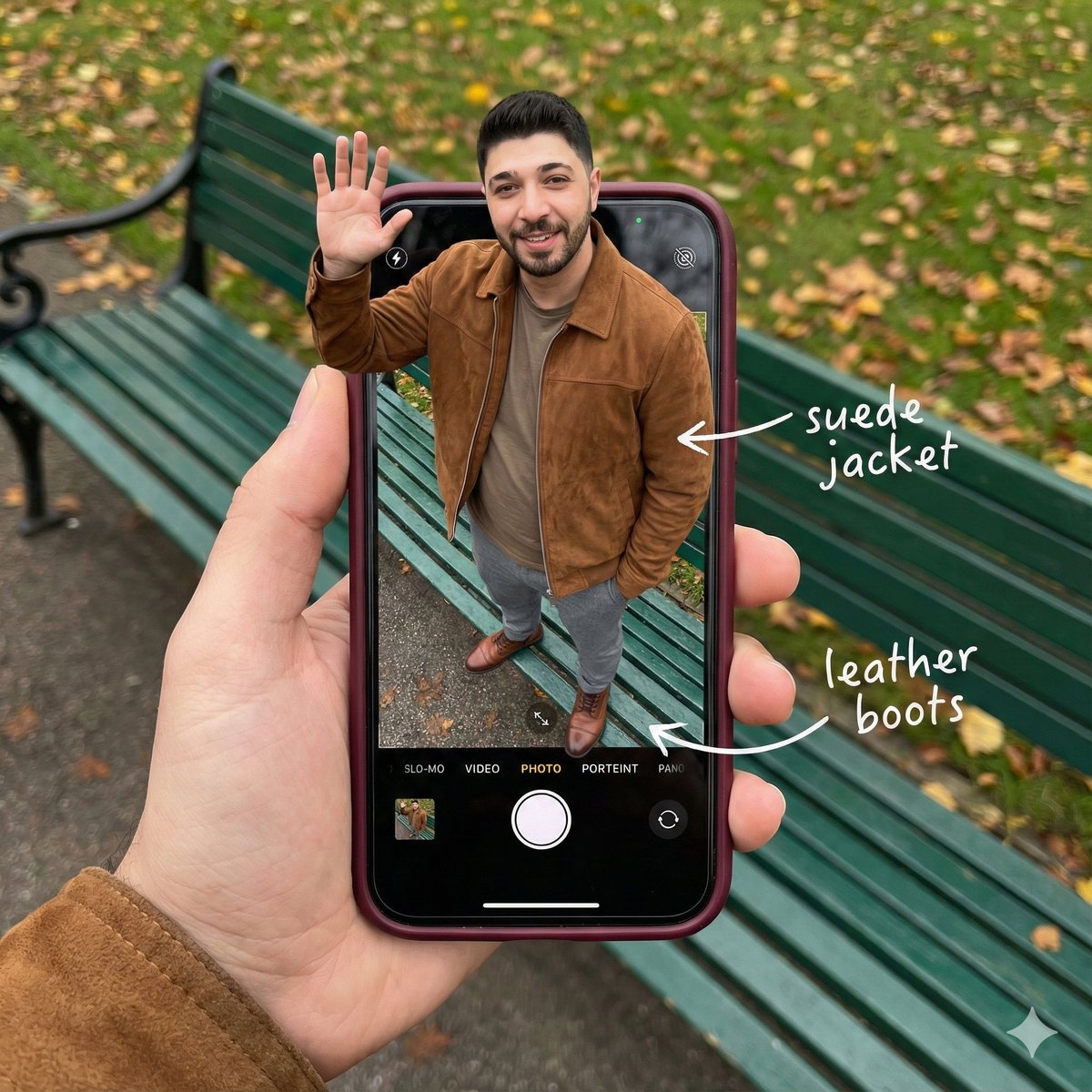 AI Prompt for Hyper-Realistic Smartphone Stepping Out Illusion