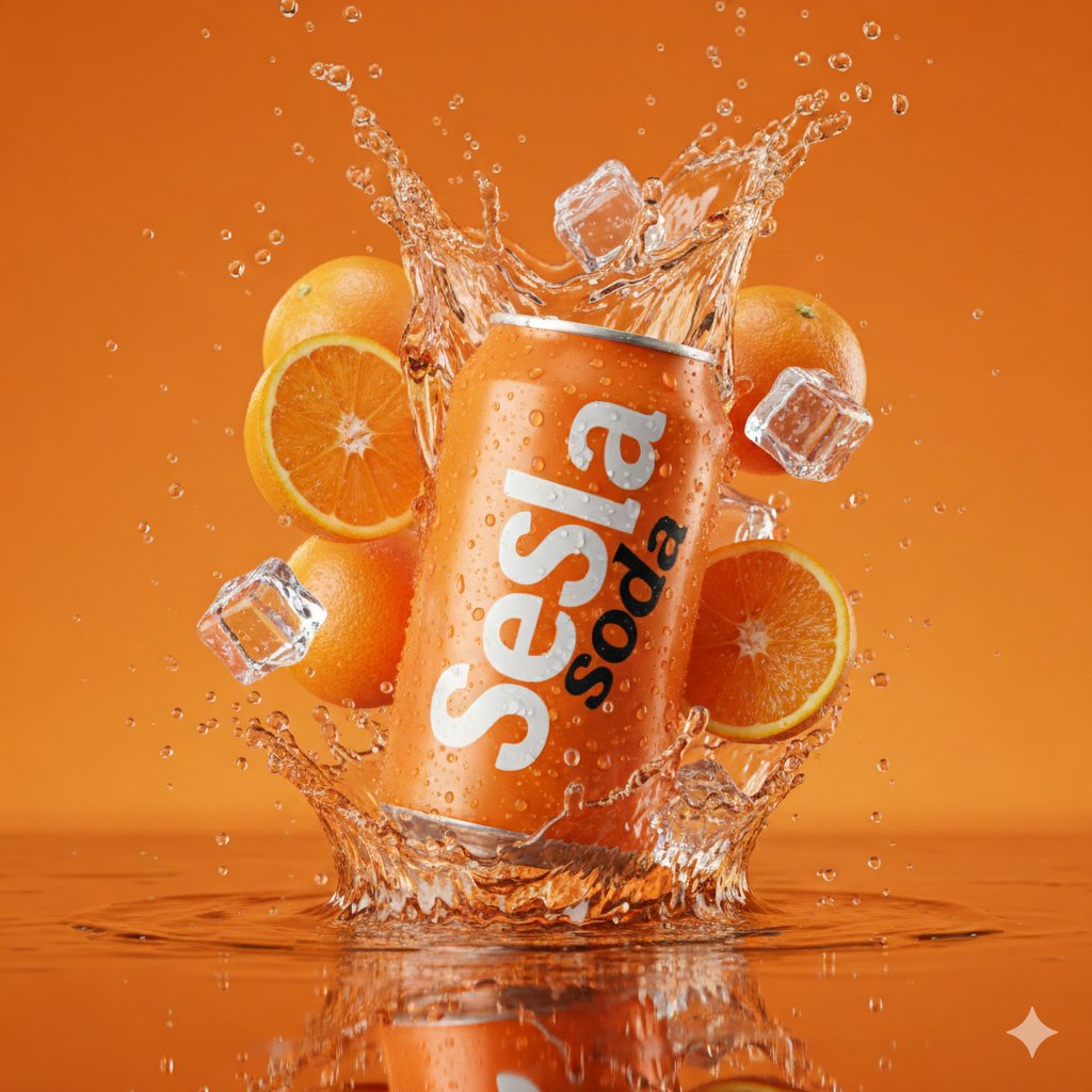 AI Prompt for Hyper-Realistic Soda Can Splash E-commerce Photo
