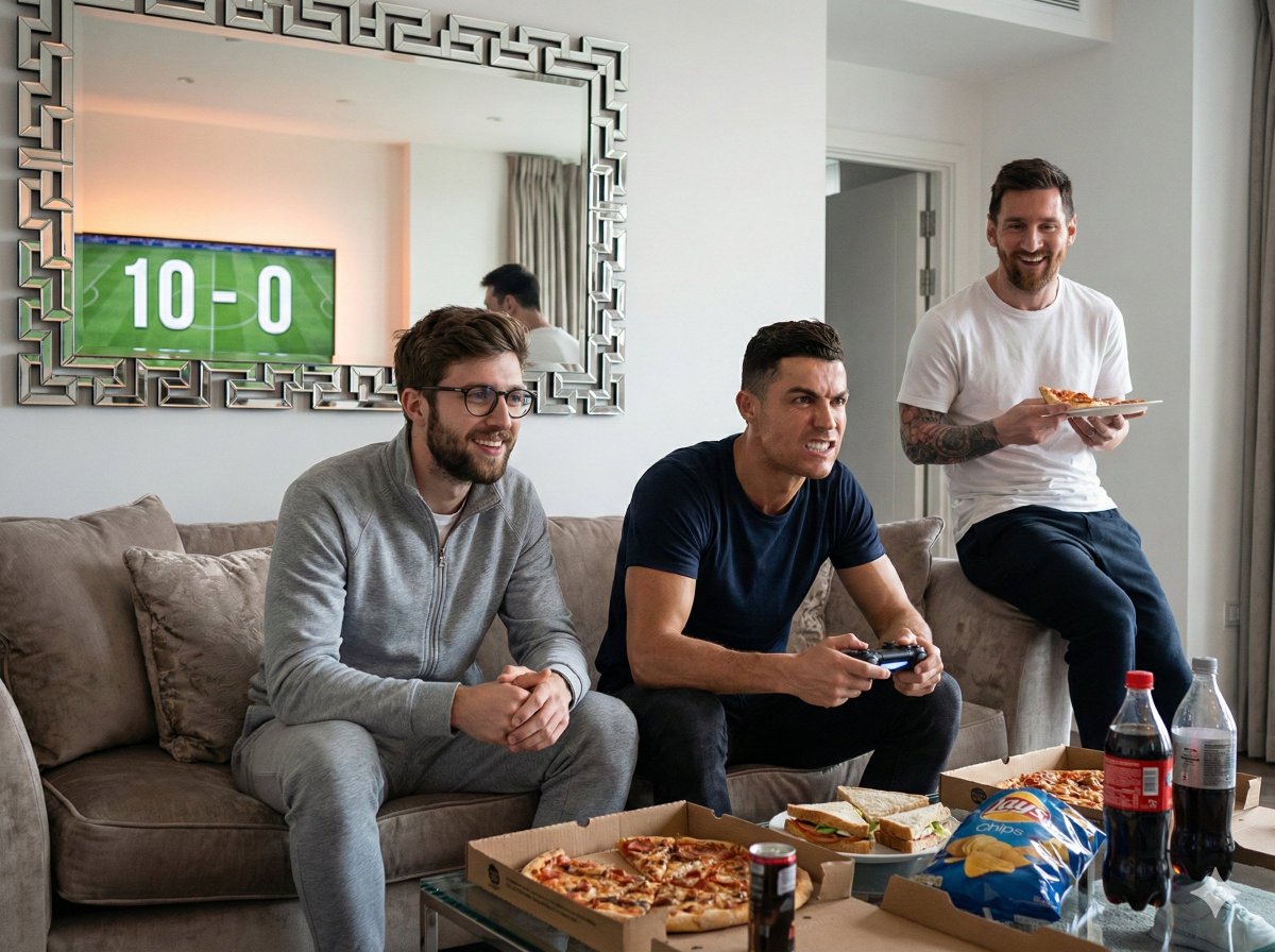 AI Prompt for Hyper-Realistic Sports Scene with Celebrities