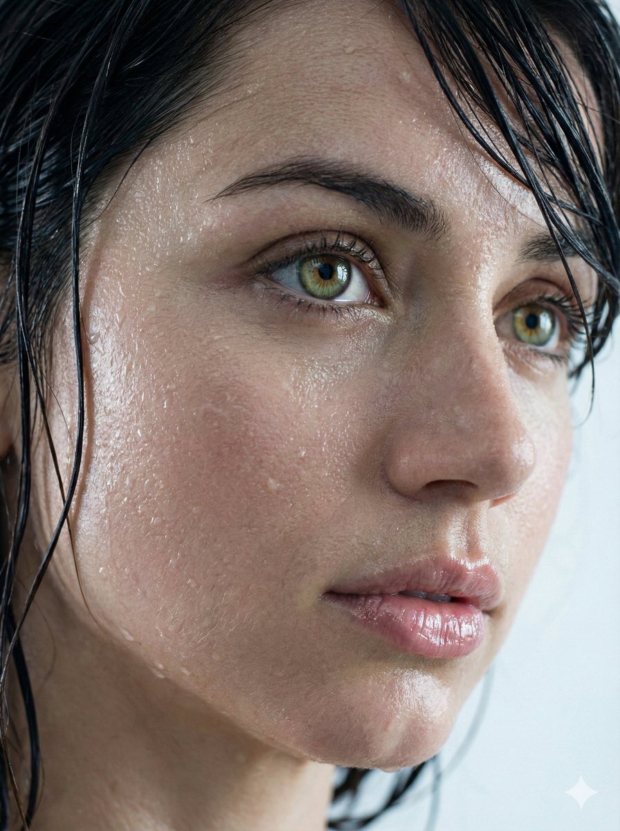 AI Prompt for Hyper-Realistic Wet Look Portrait with Ana de Armas