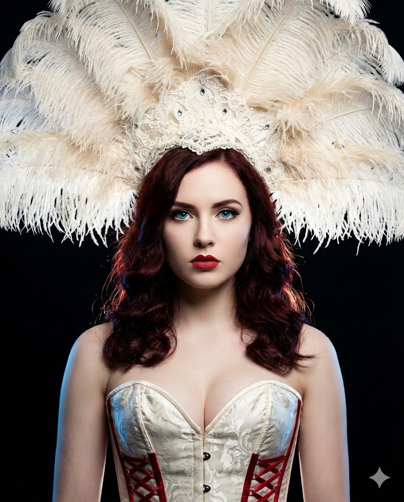 AI Prompt for Hyper-Stylized Neo-Baroque Burlesque Portrait Photography