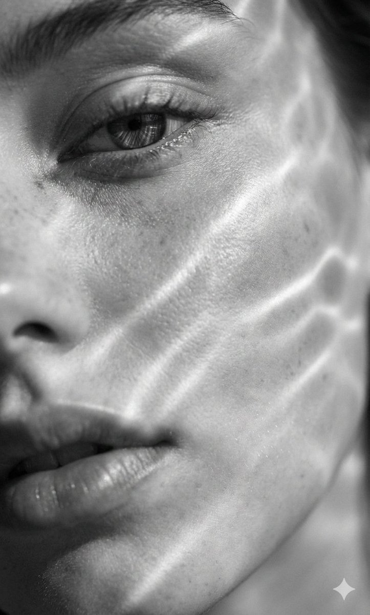 AI Prompt for Hyperrealistic Black and White Macro Portraits with Luminous Lines