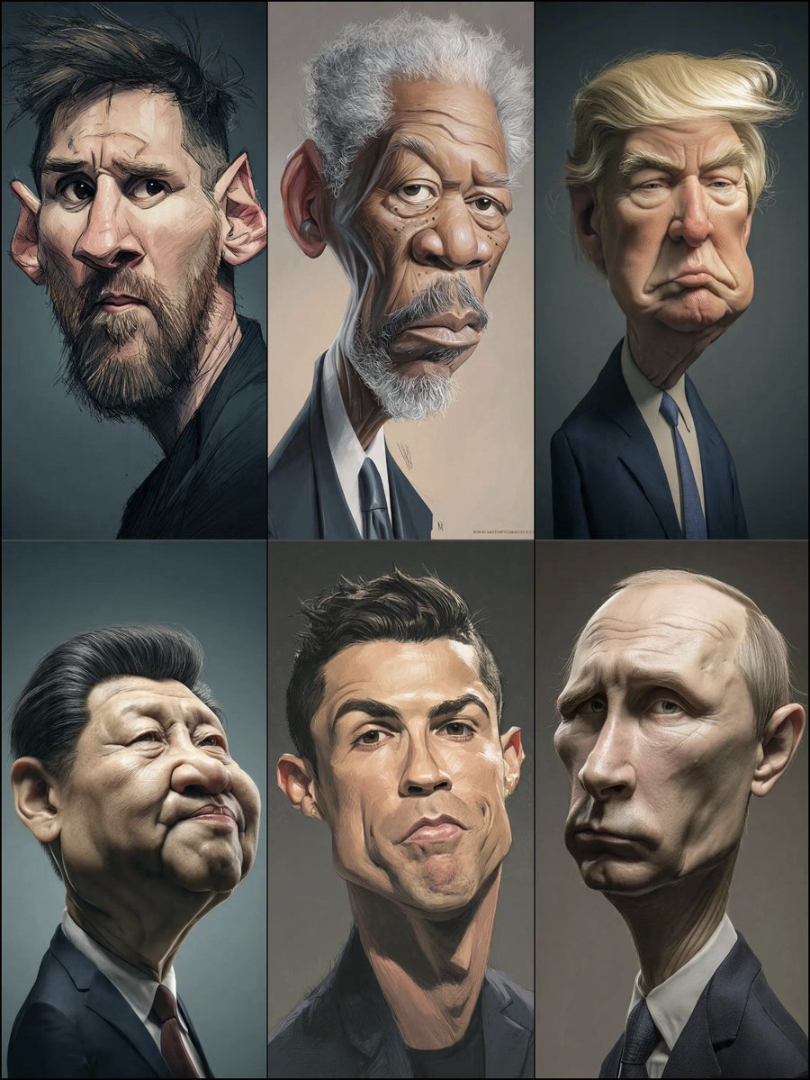 AI Prompt for Hyperrealistic Caricature Portrait with Exaggerated Features