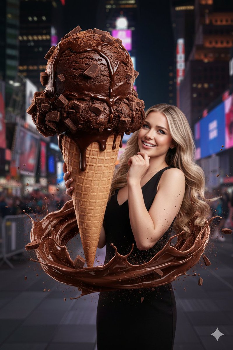 AI Prompt for Hyperrealistic Dark Chocolate Ice Cream Commercial