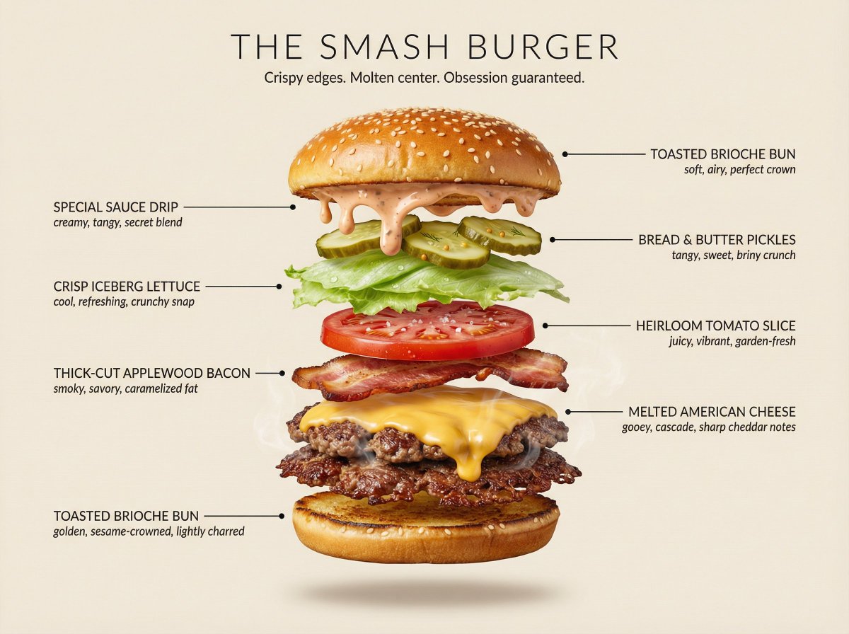 AI Prompt for Hyperrealistic Exploded Ingredient Stack Diagrams for Advertising