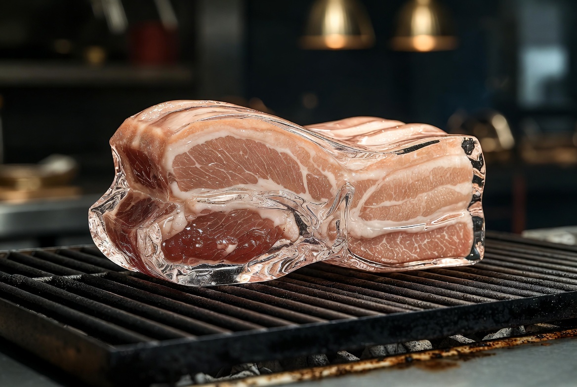 AI Prompt for Hyperrealistic Glass Pork Belly on a Grill