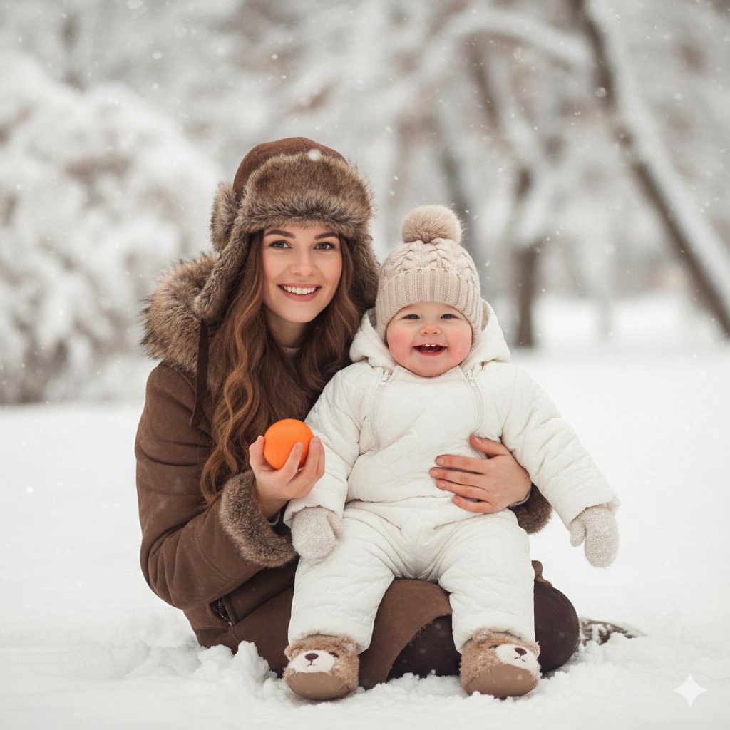 AI Prompt for Hyperrealistic Winter Family Portrait with Soft Lighting and Cozy Atmosphere