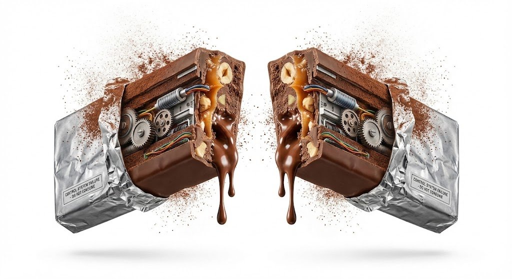 AI Prompt for Industrial Product Photography: Chocolate Bar Visuals