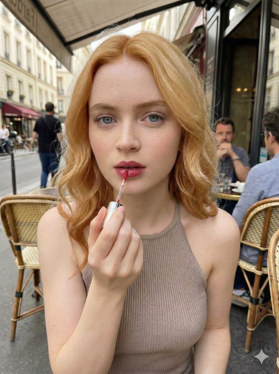 AI Prompt for Influencer-Style Beauty Portrait of Young Woman with Platinum Blonde Hair