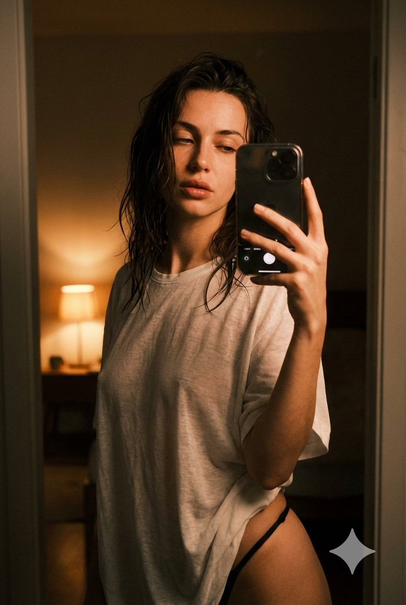 AI Prompt for Intimate iPhone Selfies in Oversized Shirts