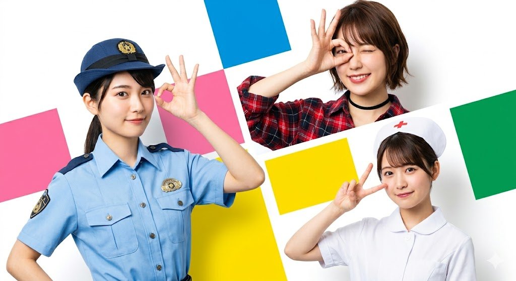 AI Prompt for Japanese Commercial Advertisement Photo with Geometric Blocks