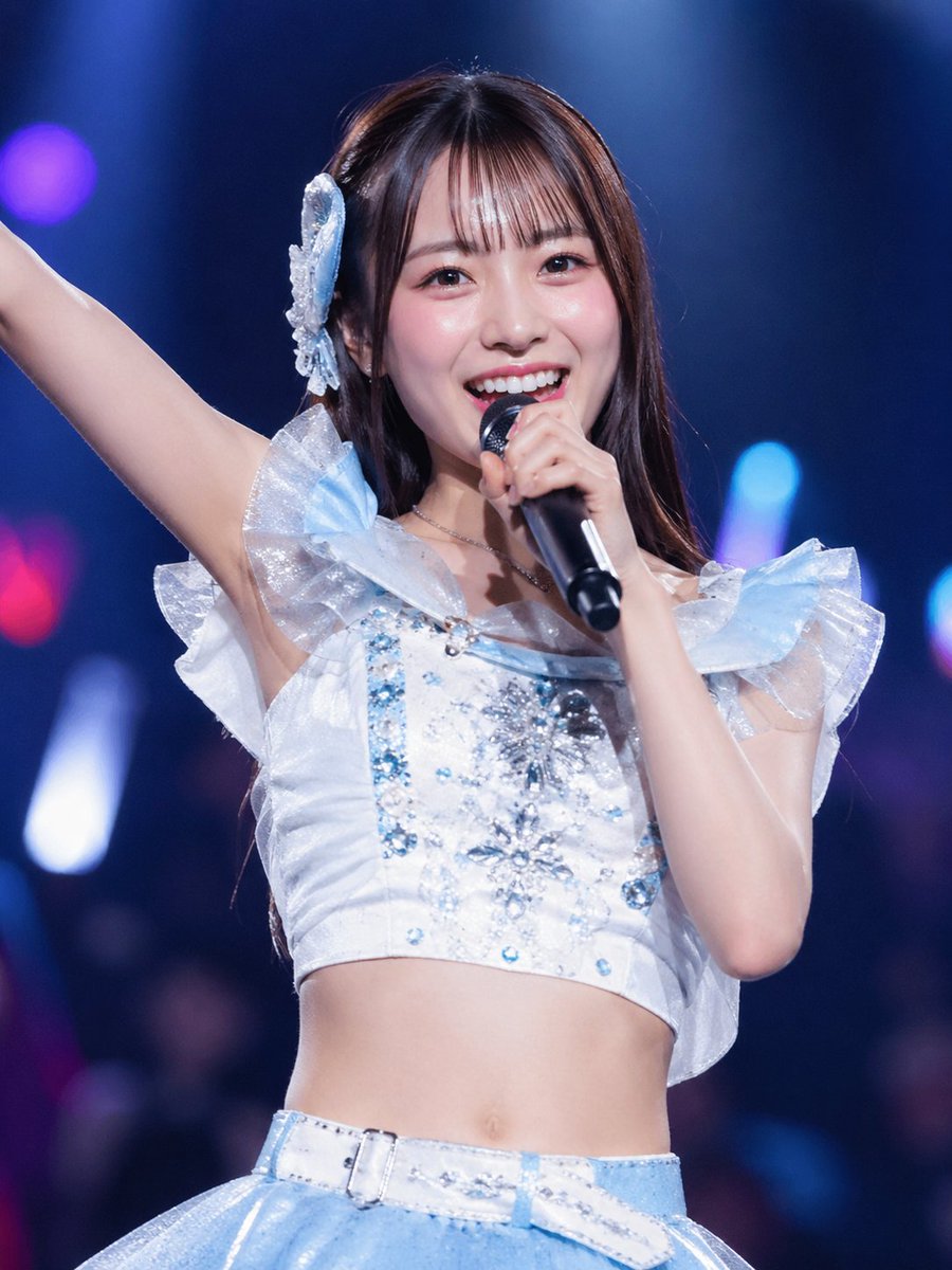 AI Prompt for Japanese Idol Portrait with Vibrant Concert Lighting