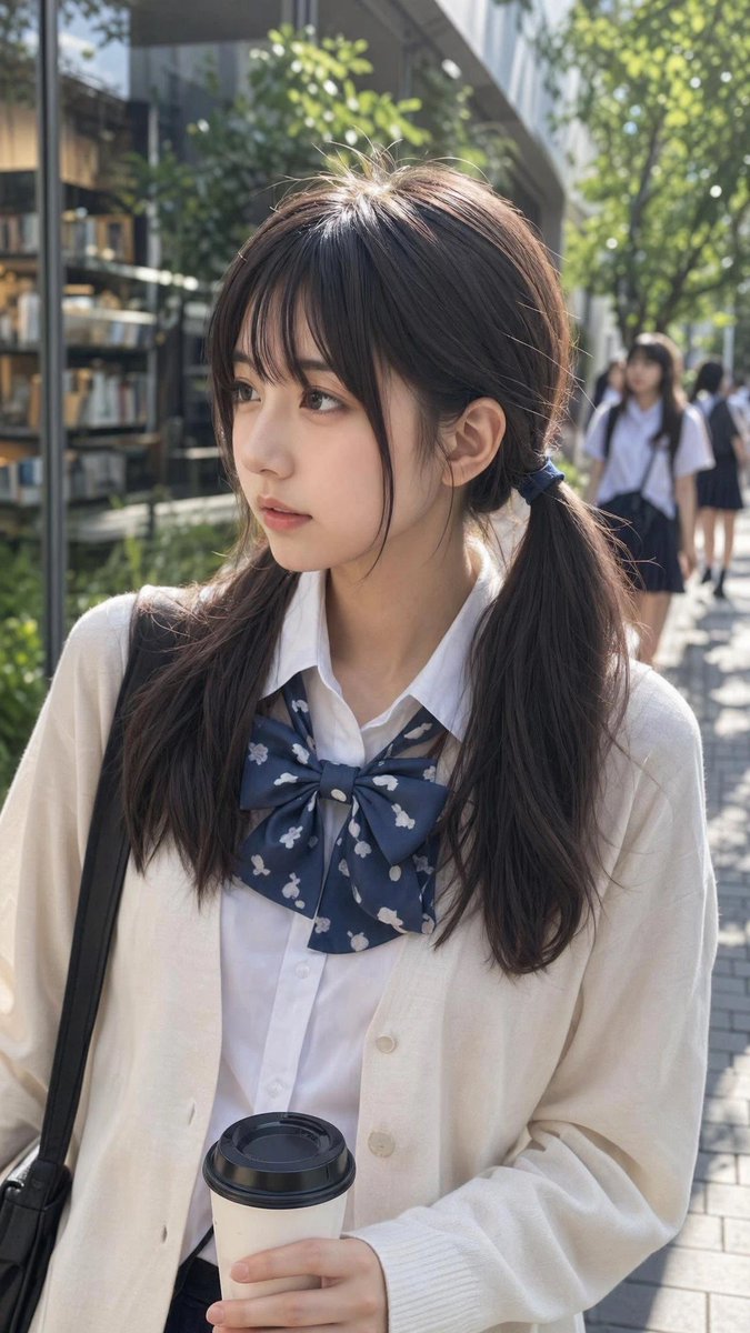AI Prompt for Japanese Schoolgirl City Snapshot